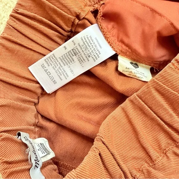 Madewell Tapered Huston Pull-On Crop Pants Burnt Clay Small - Picture 7 of 11